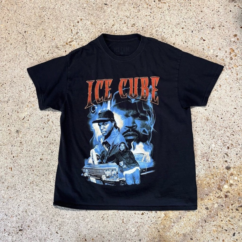 Ice Cube‎ Men's XL Black Graphic T-Shirt Hip-Hop Rapper Tee